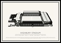 Poster Highbury Stadium Vintage Sketch-0