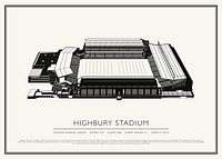 Poster Highbury Stadium Vintage Sketch-1