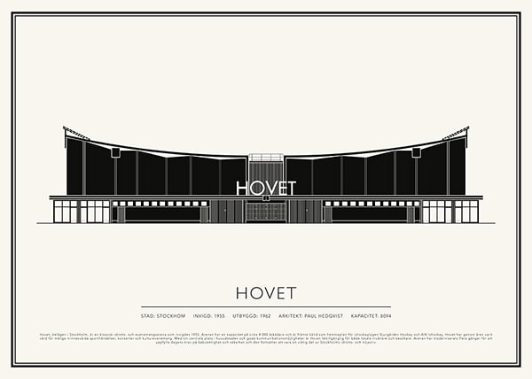 Poster Hovet Vintage Skiss 02 SE