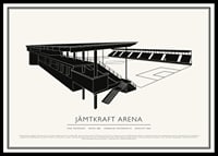 Jämtkraft Arena Vintage Skiss poster-0