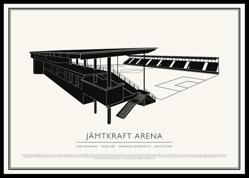 Jämtkraft Arena Vintage Skiss poster-12