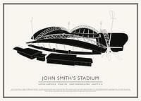 Poster Stadionul Vintage Sketch al lui John Smith-1