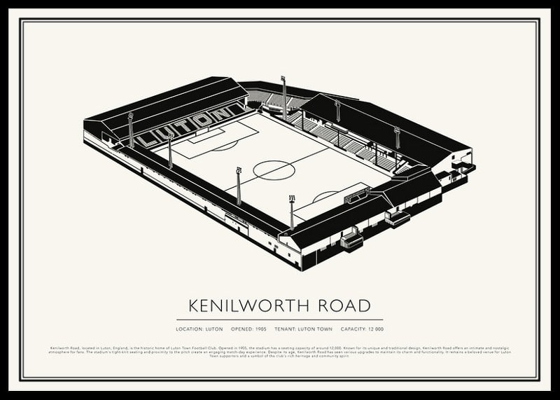 Kenilworth Road Vintage Skizze Poster-12