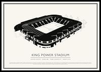 Poster cu schiță vintage King Power Stadium-0