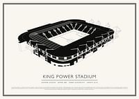 Poster cu schiță vintage King Power Stadium-1
