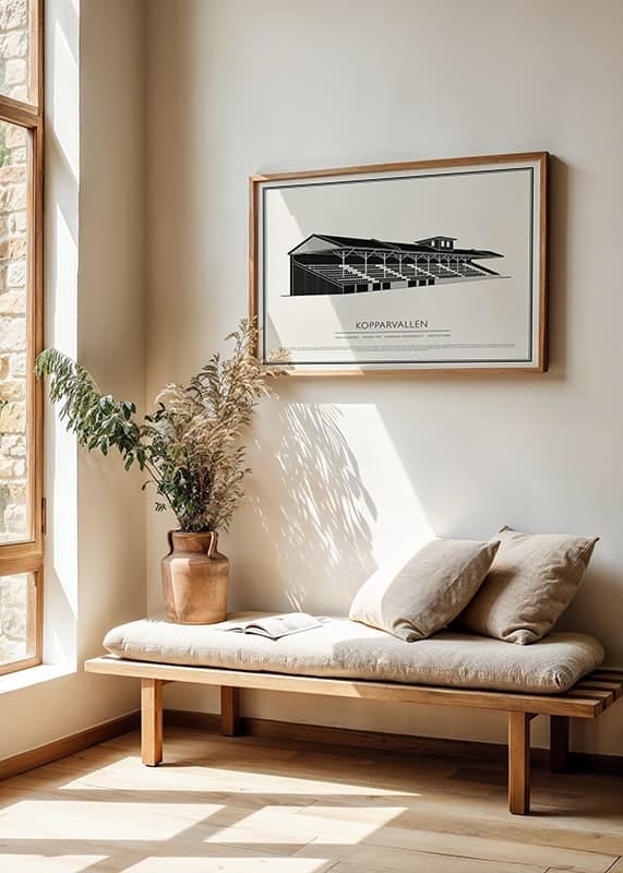 Poster Kopparvallen Vintage Skiss 02 SE crossfade