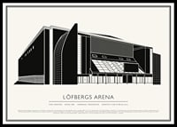Löfbergs Arena Vintage Skiss poster-0