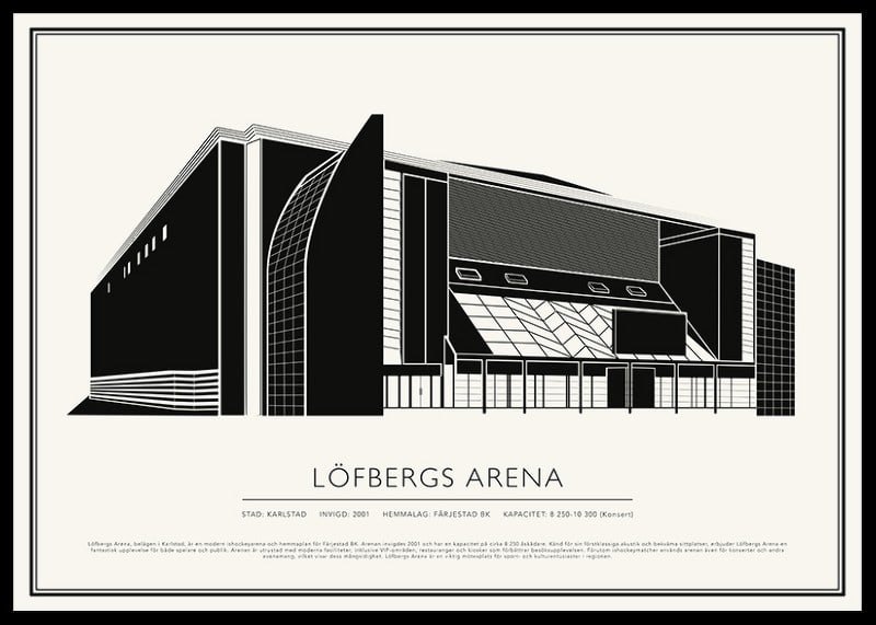 Löfbergs Arena Vintage Skiss poster-12