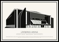 Löfbergs Arena Vintage Skiss poster-0