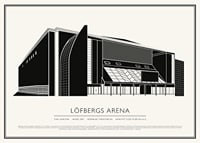 Löfbergs Arena Vintage Skiss poster-1