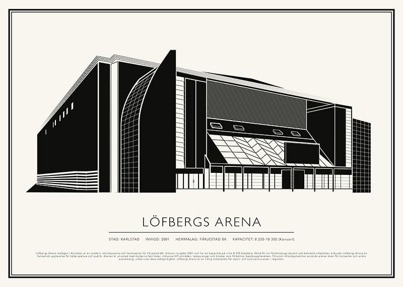 Löfbergs Arena Vintage Skiss poster-12