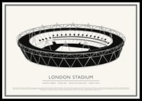 London Stadium Vintage Skizze Poster-0
