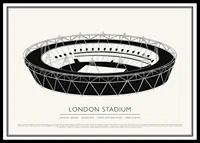 London Stadium Vintage Sketch poster-0