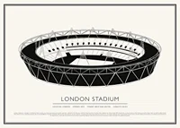 London Stadium Vintage Sketch poster-1