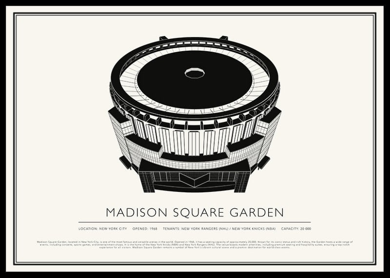 Madison Square Garden Vintage Skizze Poster-12