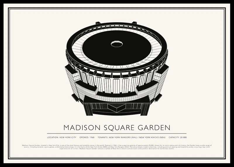 Madison Square Garden Vintage Sketch poster-12