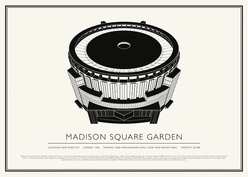 Madison Square Garden Vintage Sketch poster-12