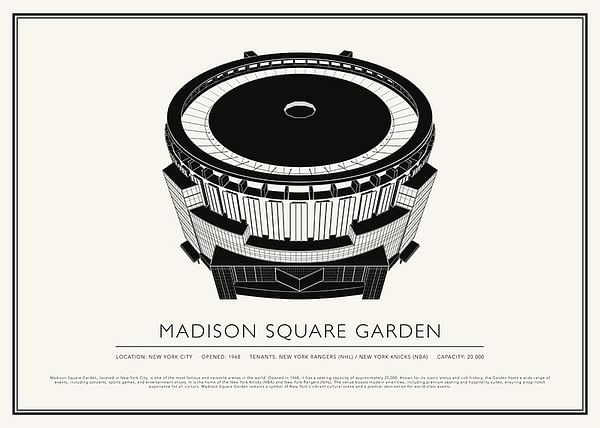 Poster Madison Square Garden Vintage Sketch 02 EN