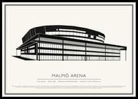 Malmö Arena Vintage Skiss poster-0