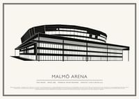 Malmö Arena Vintage Skiss poster-1