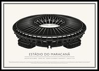Poster Stadionul Maracanã Vintage Sketch-0