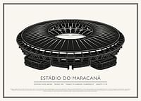 Poster Stadionul Maracanã Vintage Sketch-1