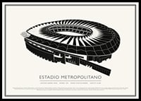Vintage-Skizzenplakat des Metropolitan Stadium-0