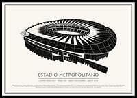 Afiș cu schiță vintage Metropolitan Stadium-0