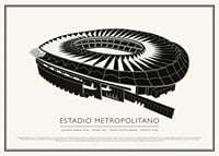 Vintage-Skizzenplakat des Metropolitan Stadium-1