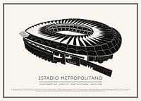 Afiș cu schiță vintage Metropolitan Stadium-1