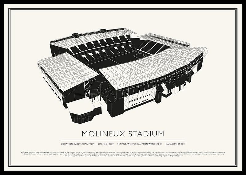 Poster Stadionul Molineux Vintage Sketch-12