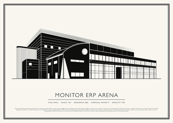 Poster Monitor ERP Arena Vintage Skiss 02 SE