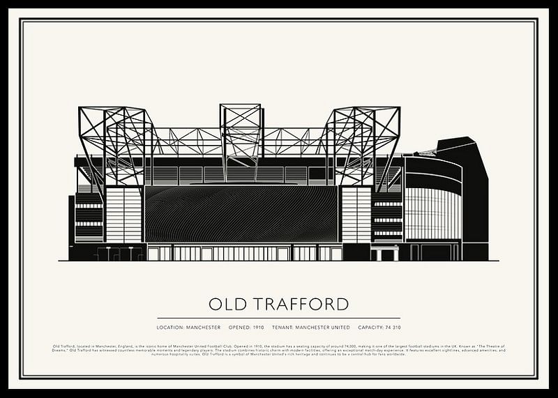 Poster Old Trafford Vintage Sketch-12