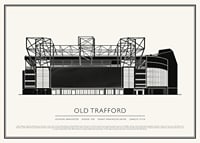 Old Trafford Vintage Sketch plakāts-1