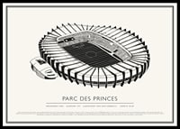 Parc Des Princes Vintage Sketch affiche-0