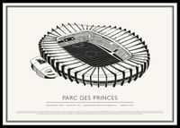 Parc Des Princes Vintage Sketch affiche-0