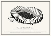 Parc Des Princes Vintage Sketch affiche-1