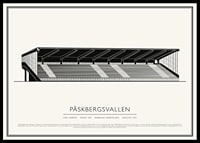 Påskbergsvallen Vintage Skiss poster-0