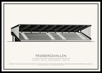 Påskbergsvallen Vintage Skiss poster-0