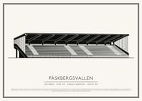Påskbergsvallen Vintage Skiss poster-1
