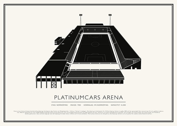 Poster Platinumcars Arena Vintage Skiss 02 SE