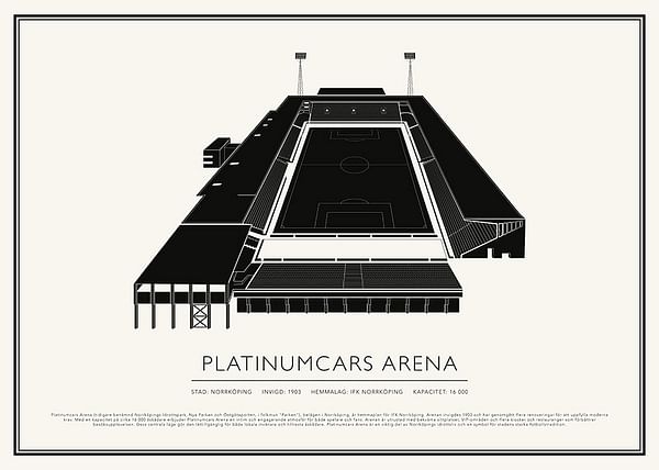 Poster Platinumcars Arena Vintage Skiss 02 SE