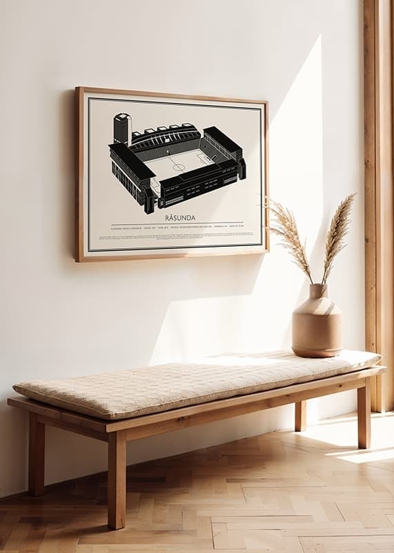 Poster Råsunda Vintage Skiss 02 SE crossfade