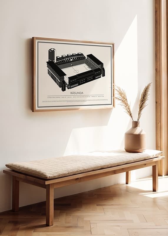 Poster Råsunda Vintage Skiss 02 SE crossfade