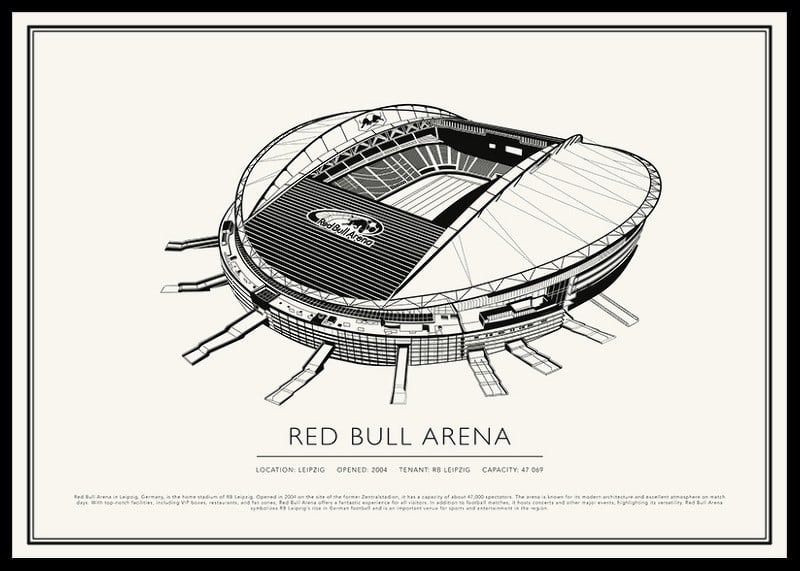 Plagát Red Bull Arena Vintage Sketch-12