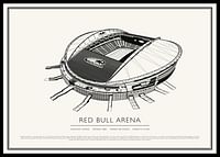 Poster Red Bull Arena Vintage Sketch-0