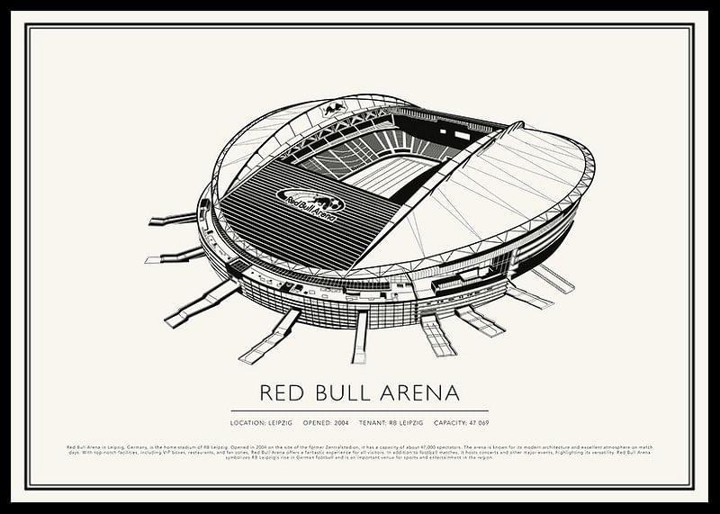 Poster Red Bull Arena Vintage Sketch-12