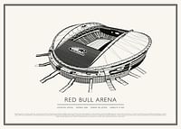 Poster Red Bull Arena Vintage Sketch-1