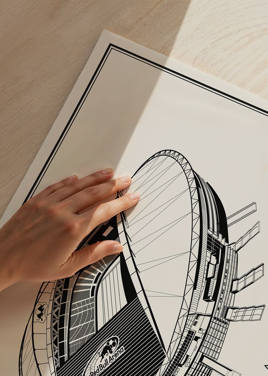 Plagát Red Bull Arena Vintage Sketch-12