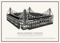 RheinEnergieStadion Vintage Skizze Poster-1